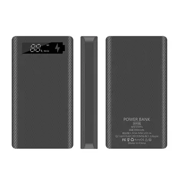 

QC3.0 PD LCD Display DIY 6x18650 Battery Case Power Bank Shell Quick Charge Box