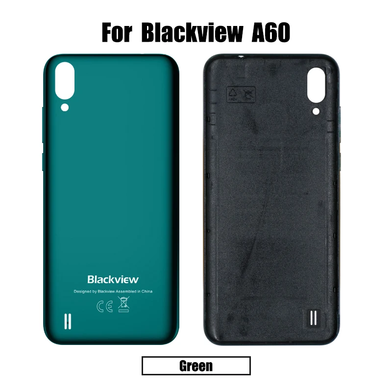 Green Новинка, чехол для аккумулятора с кнопкой питания/громкости для Blackview A60, чехол для задней панели, запасные аксессуары для ремонта - Цвет: Green