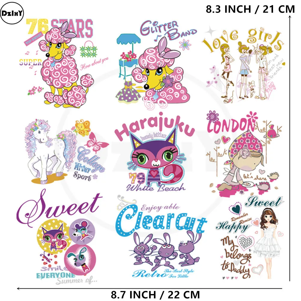 1-PCS-T-146 46 стилей) нашивки для детей с изображением животных, утюжок на теплопередаче полосатая бабочка-аппликация для поделок, футболка наклейки на заказ@ T - Цвет: 1-PCS-T-146