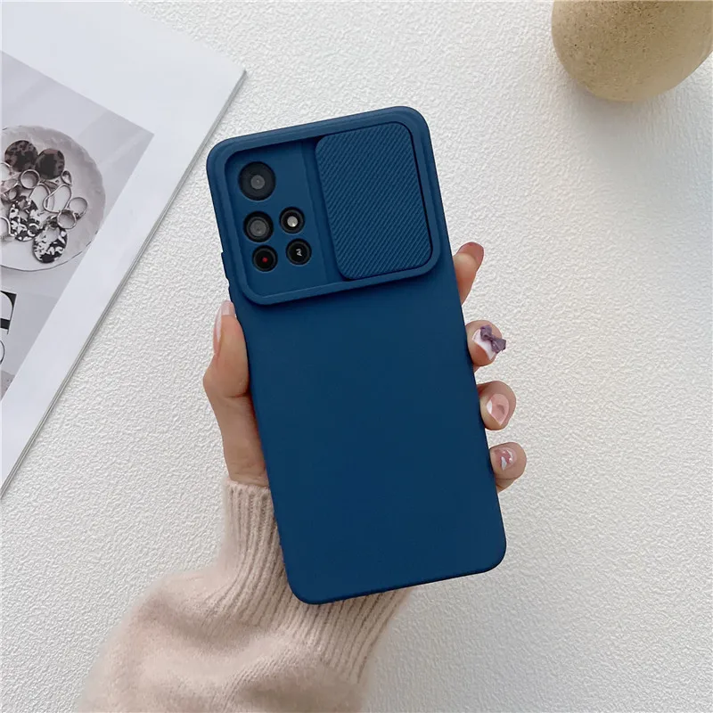 Silicone Slide Camera Protection Soft Phone Case Cover