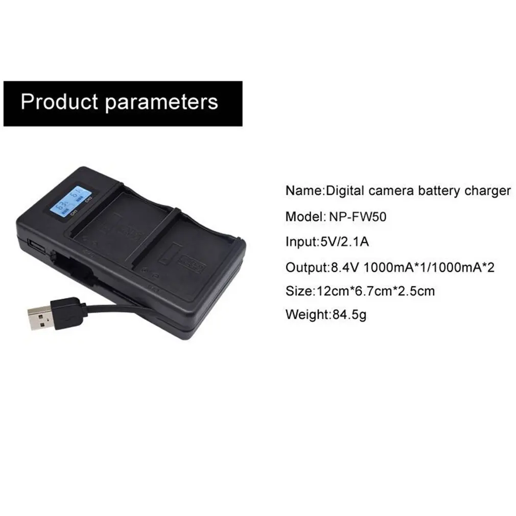 Зарядное устройство для цифровой камеры Durabale, USB, ЖК-дисплей, смарт-FZ100-C зарядное устройство, батарея для камеры, Быстрая Двойная зарядка, 5 В, для sony CCD-SC5