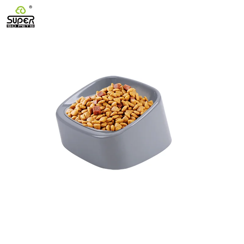 pet products puppy stuff SUPER DESIGN high side tilt design dogs feeder Melamine material Stainless steel pet bowl