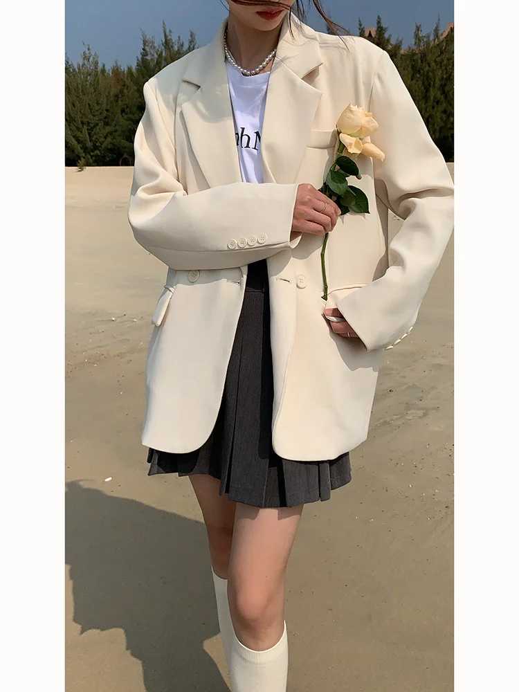 Костюм молочно-белого цвета Женский костюм на весну и осень новинка 2021 корейский