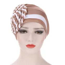 Trendy Muslim Women Inner Caps for Women Plain Color Muslim Hijab Scarf India African Head Wraps Turban Headscarf Bonnet