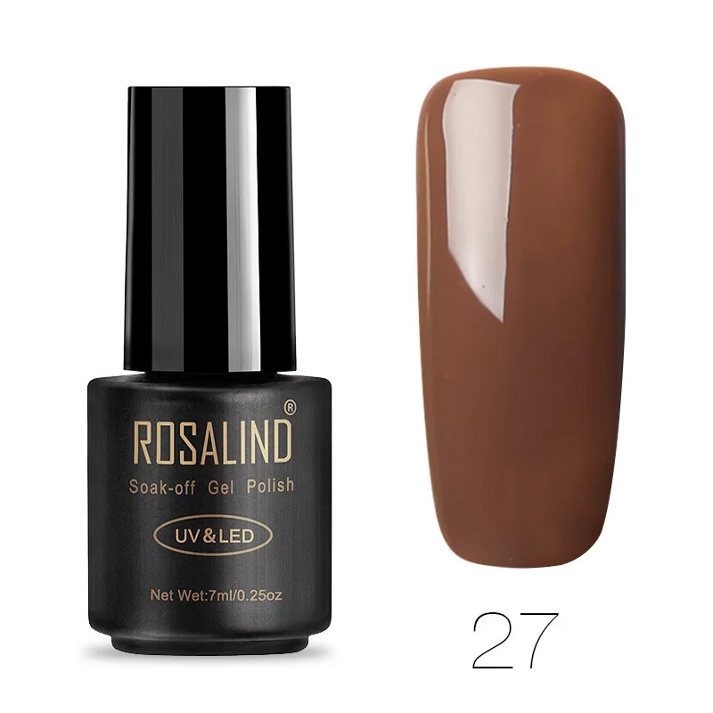 10 Гель-лак для ногтей ROSALIND, гибридный набор для маникюра, 7 мл, полигель, Перманентный УФ-гель для ногтей, первый гель для ногтей - Цвет: 10