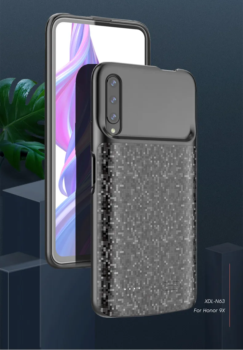5000 мАч силиконовый чехол для зарядного устройства для huawei Honor 9x Silm power Bank чехол для зарядки задняя крышка чехол для внешнего питания