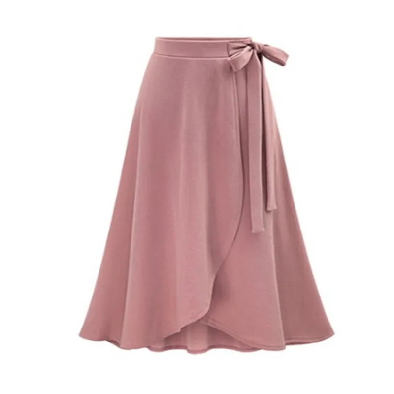 

Skirts Female Irregular Elastic Waist Plus Size XL- 5XL 6XL Spring Autumn High Waisted Loose Sheds Skirt Womens Bowknot Skirts