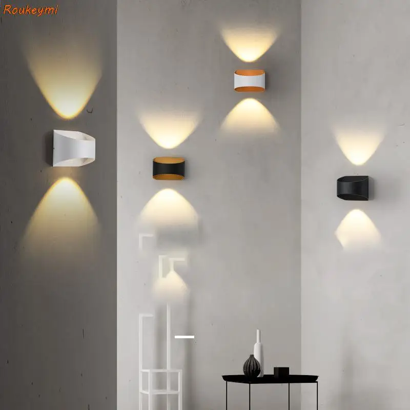 Creative Design LED Wall Lamp 10W Indoor  Waterproof Outdoor Modern Nordic Sconce Lamp Interior Wall Light Home Decor