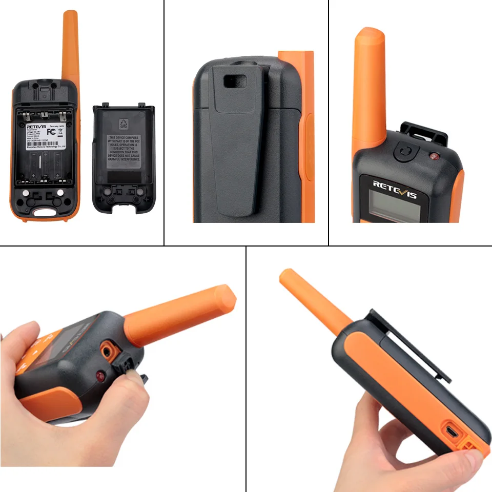 Рация Retevis RT649/RT49 PMR446 FRS для семейного использования 2 шт. водонепроницаемая IP65
