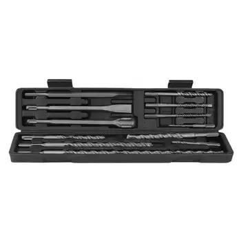 

12pcs Electric Rotary Hammer Concrete Drill Bit Set Chrome Steel Straight Shank Drilling Tool Power Tools