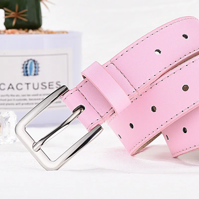 Women's Belt Strap Casual All-match Women Brief Leather Waist Band Women Strap Pure Color Belts Top Quality Jeans Accessories