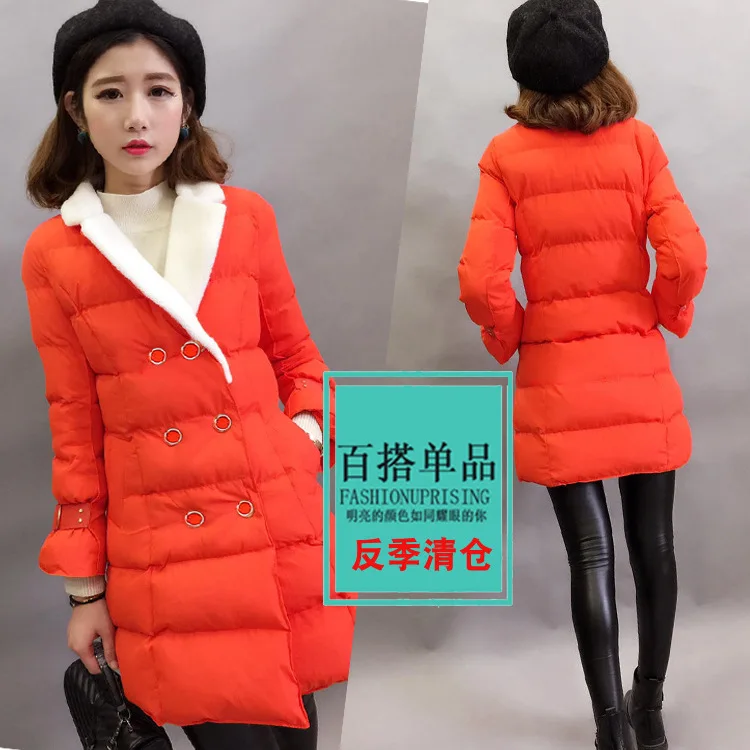

Winter Thin Cotton Coat Women's Mid-length Long Jacket Korean-style 2019 over-the-Knee Young And Middle-aged Cotton-padded Jacke