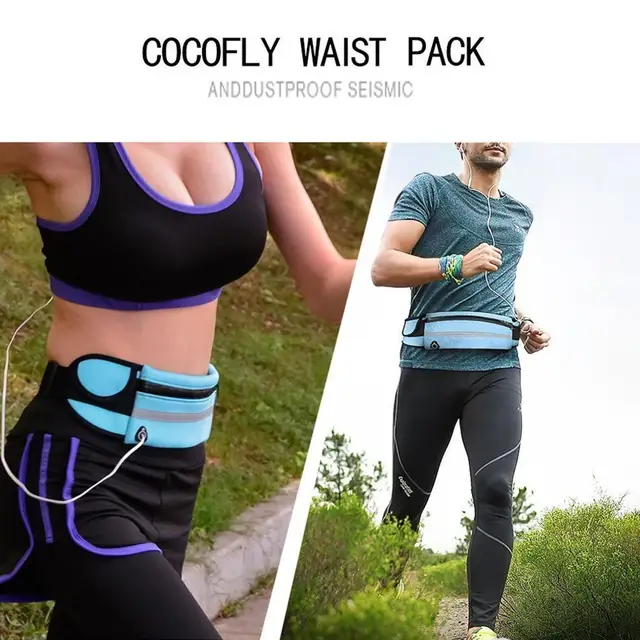 Buylor Sports Waist Bag Men Running Belt Bag Bum Bag Waterproof Fanny Pack Wallet Pouch Belt Portable Phone Holder Gym 5