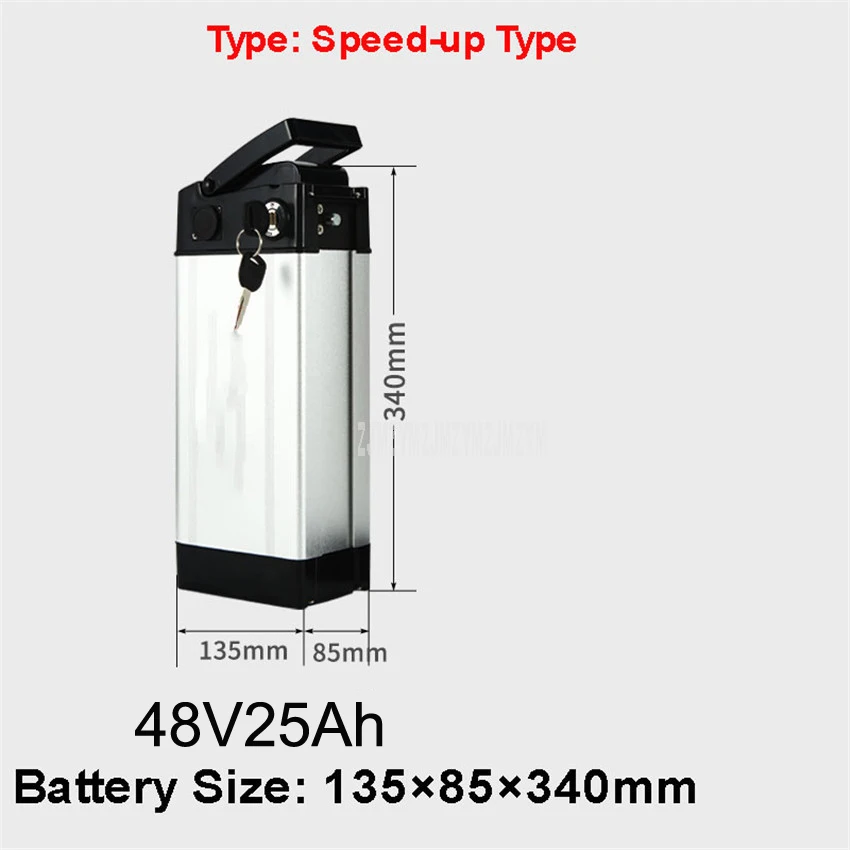 48 В литиевая батарея для электровелосипеда, подходит менее 400 Вт, аккумулятор для электровелосипеда, алюминиевый корпус 12AH/15AH/20AH/25AH - Цвет: 48V25AH Speed-upType