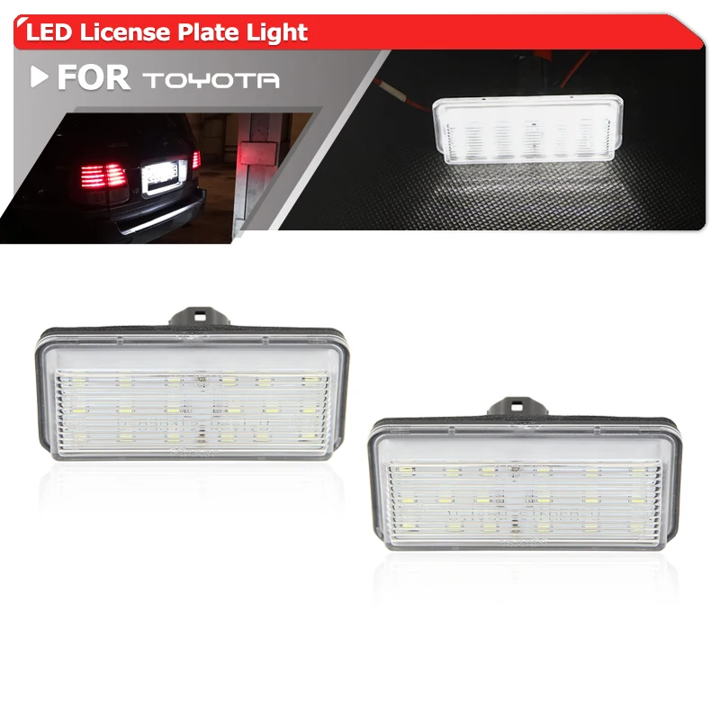Canbus White Led Rear Number License Plate Lights Auto Lamp For Toyota Land Cruiser 120 Prado