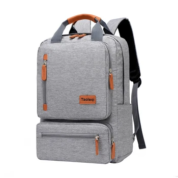 

Men Book Laptop Backpack Multi Pocket Zipper Closure Anti Theft Top Handle Multifunction Soft Casual Travel Storage Student