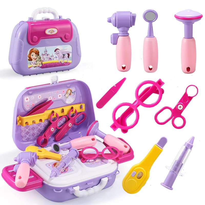 Детский игровой домик, кухонный инструмент для макияжа, набор игрушек доктора, обучающая модель, тканевая сумка принцессы, медицинский кабинет, имитация медсестер