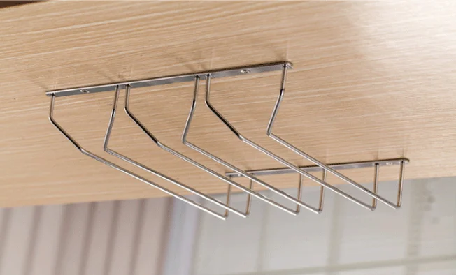 27cm-three rows 27/34CM four rows Metal Wine glass holder Hanging Drinking Glasses for Home Storage Bar hanging cup holder - Цвет: 27cm-three rows