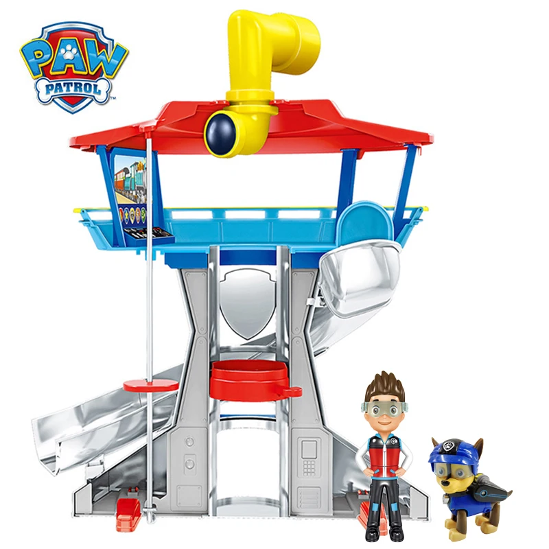 Paw Patrol Tower with Music Puppy Patrol Patrulla Canina Lookout Tower Action Figure Anime Toys for Children Christmas Gift 2D64