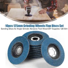 

10 PCS/Set 125mm Grinding Wheels Flap Discs Set Sanding Discs For Angle Grinder Abrasive Tool Wood DIY Supplies
