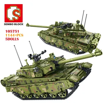 

1144pcs Army Battle Tank Building Blocks Model WW2 Military Combat Fighting Vehicle Toys Soldier Figures Bricks Gifts For Boys