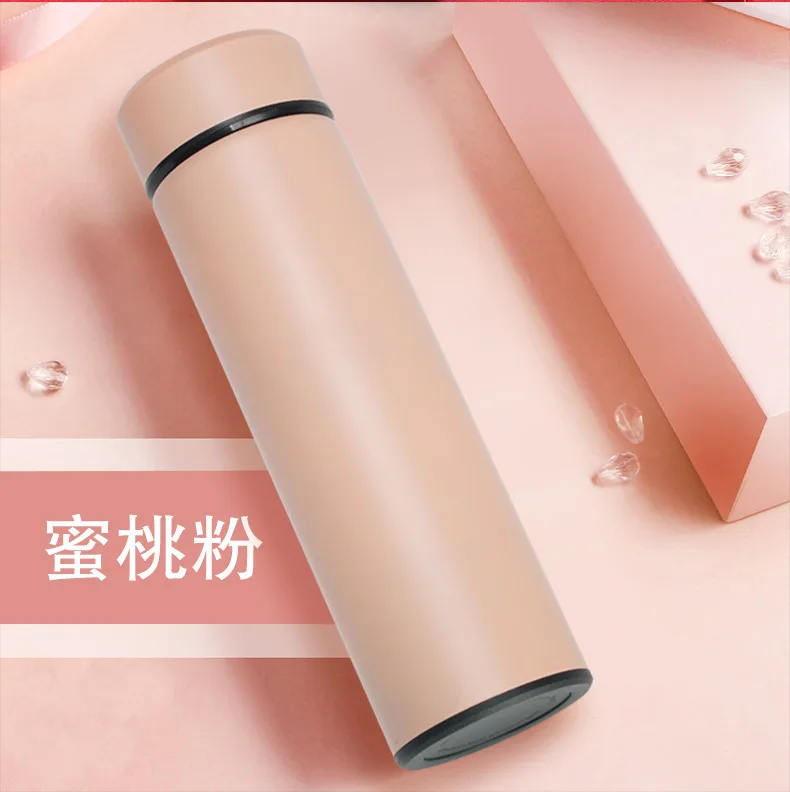 304 Stainless Steel Vacuum Cup Temperature Display Portable Tea Bottle Travel Mug Insulation Cup Gift Flasks 480ml For Business