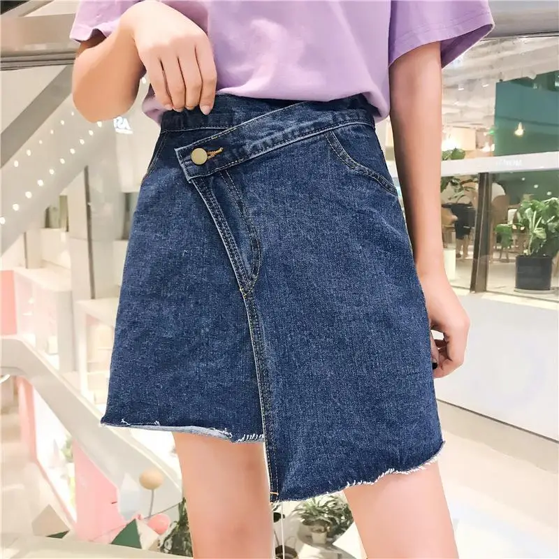 2019 летние новые джинсовые шорты юбка-брюки Короткая юбка Горячие Модная женская