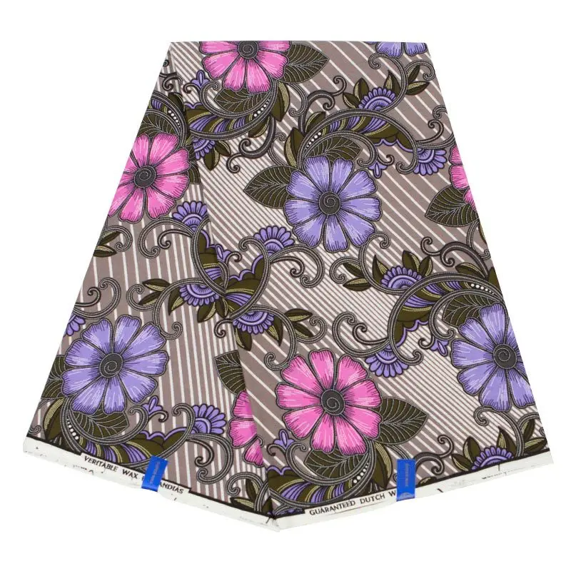 2019 Новые поступления 100% хлопчатобумажная африканская ткань фиолетовый и розовый