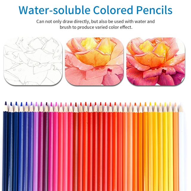 Color Pencil Set 121PCS Professional Art Supplies 72 Water-color Pencils  Metallic Colored Pencils Sharpener Sketch Painting Tool - AliExpress