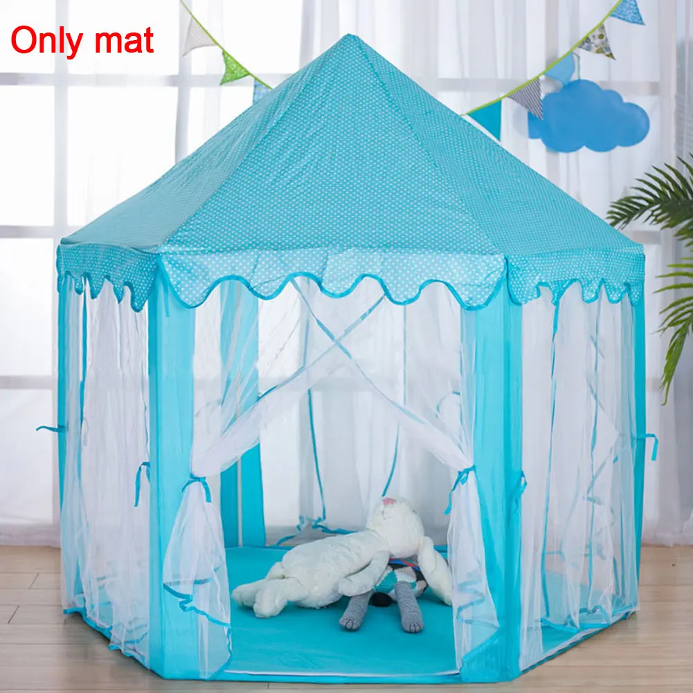 Детские шестигранные палатки принцессы, соответствующий коврик с бархатистой поверхностью, детское игровое одеяло, коврик для лазания(только коврик
