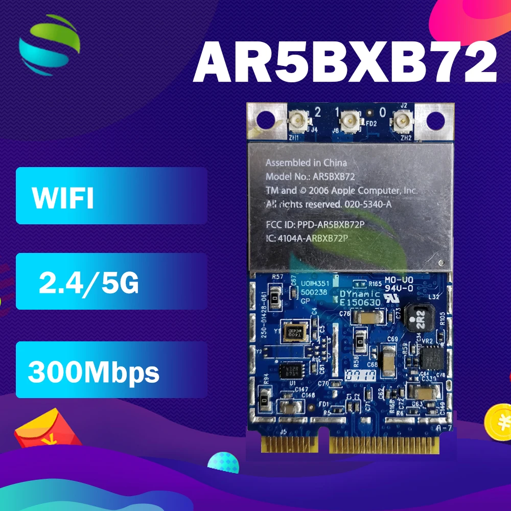 Устройство док-станция Qualcomm Atheros AR5418 AR5008 AR5BXB72 Mini PCI-e беспроводной WLAN Wifi карта для