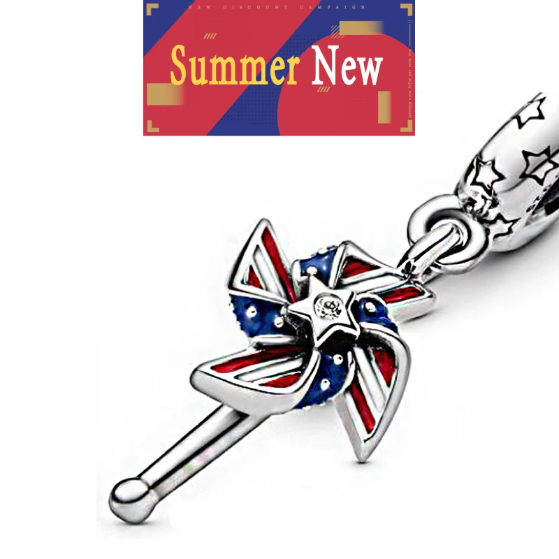 

The Second Summer New DIY American windmill pendant Charm fit Original Pandora Bracelets 100% 925 Sterling Silver DIY Birthday