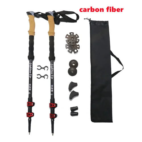 2pcs Carbon Fiber Trekking Poles 
