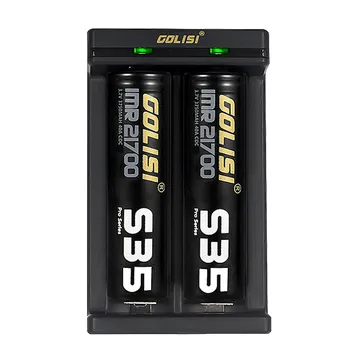 

Golisi Needle 2 LED Indi USB Port Smart Lite Battery Charger For Li-ion Battery 2Slots for Flashlight Lamp Lantern Accessory
