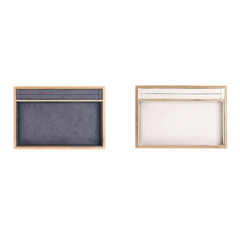 

1 Pc Bamboo Wood Ring Earrings Necklace Organizer Ear Studs Jewelry Display Stand Holder Jewelry Storage Showcases