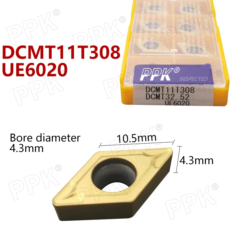 10 шт. токарный инструмент DCMT11T308 dcmt32 52 UE6020 Внешний металлический Фрезерный