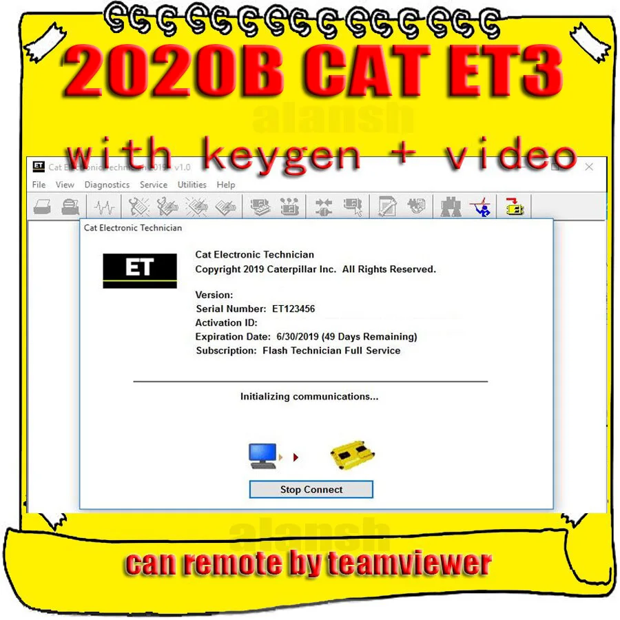 Для гусеницы 2020B Cat ET ET3 электронный техник диагностический экскаватор