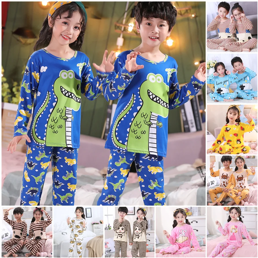 Summer Children Pajamas Girl Sets Kid Pyjamas Boy Cartoon Homewear Pajamas Set Boy Outfits Child Pyjama sleepwear for toddler girl