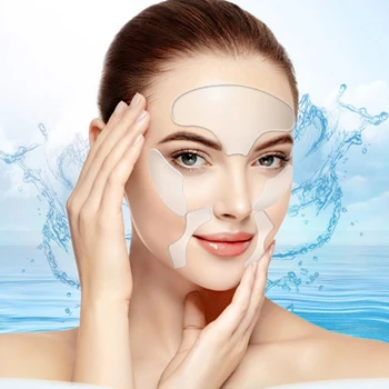 

Reusable Silicone Chest Pads Anti aging Eye Face Pad Transparent Medical Grade Face Lifting Overnight Invisible Patches