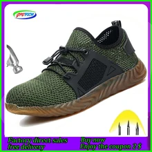 RyderLndestructible обувь для мужчин и женщин со стальным носком защитные ботинки рабочие воздухопроницаемые Нескользящие дышащие легкие кроссовки