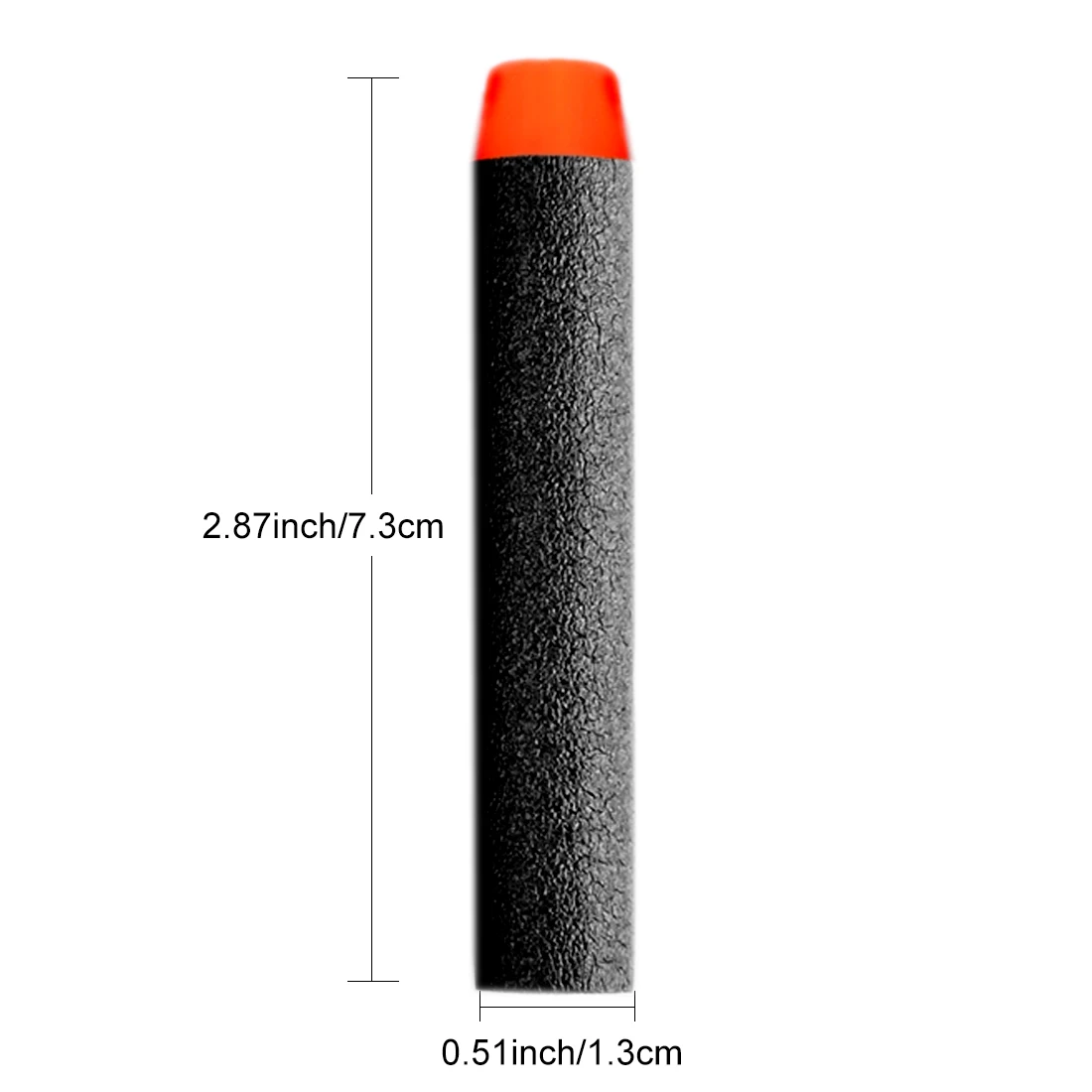 100pcs/200pcs/500pcs/1000pcs Fluorescence Dart Refills Universal Standard Round Head Hollow Foam Bullets for Nerf Toy Gun
