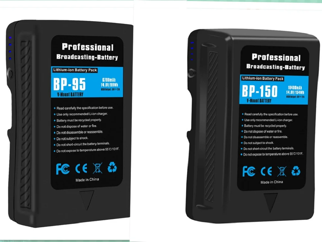 

154Wh 14,8 v BP-150 BP-95 V Mount Li-Ion Battery V Lock для Sony Camera BP Battery LED Photography светильник Video Camera Camcorder