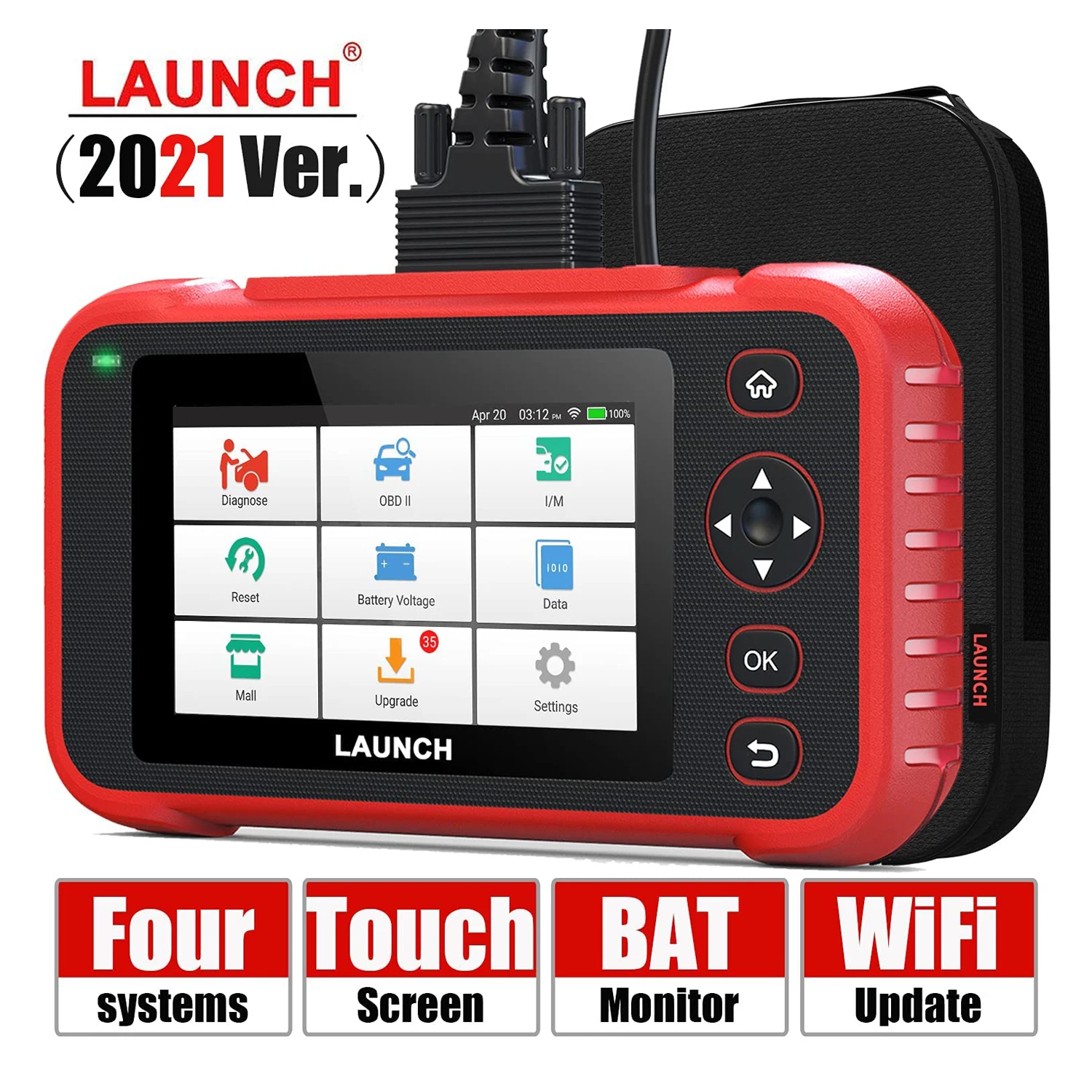 LAUNCH X431 CRP123I OBD2 диагностический сканер двигатель ABS SRS Трансмиссия батарея тест