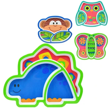 

Cartoon Animals Feeders Children Food Plate Dishes Tableware Dining Table Plate Baby Feeding Supplies Baby Using