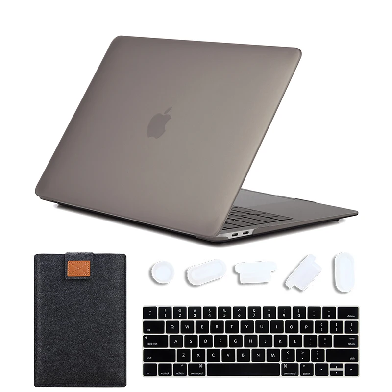 MTT матовый чехол для ноутбука Macbook Pro 13 15 дюймов Жесткий Чехол для mac book Air Pro retina 11 12 13 15 Сенсорная панель сумка для ноутбука - Цвет: Matte Gray 02
