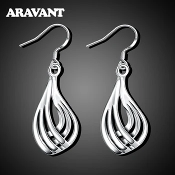 

925 Sterling Silver Water Drop Earrings For Women Fine Jewelry