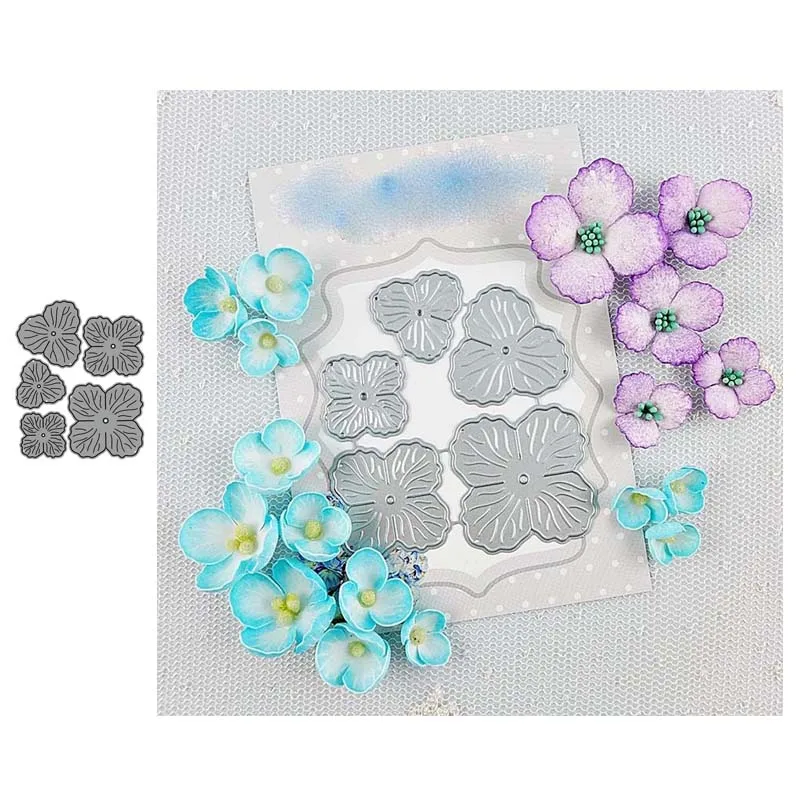 

JC 5pcs Beautiful Flowers Metal Cutting Dies DIY Scrapbooking for Card Make Stencil Craft Mold Mould Model Decoration Template
