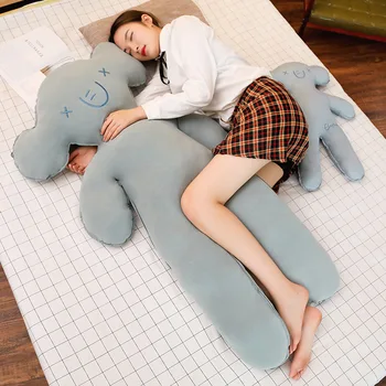 

120cm ins Hotm Super Soft rabbit pillow Pillow Stuffed Bed Sleeping high quality elephant Monkey Dog Pillow Room Decoration gift