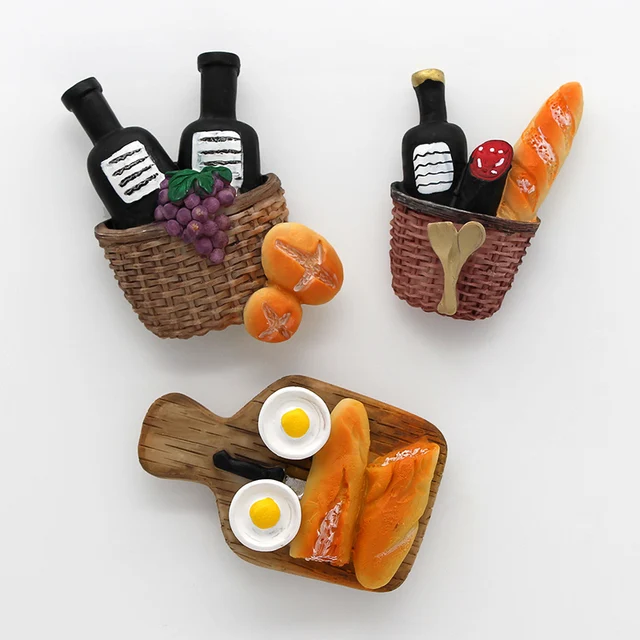 Home decoration magnes na lodówkę wklej kartki samoprzylepne maszyna do chleba pomidorowa patelnia do smażenia jajek czajniczek mleko model lodówka magnes kolekcja 2