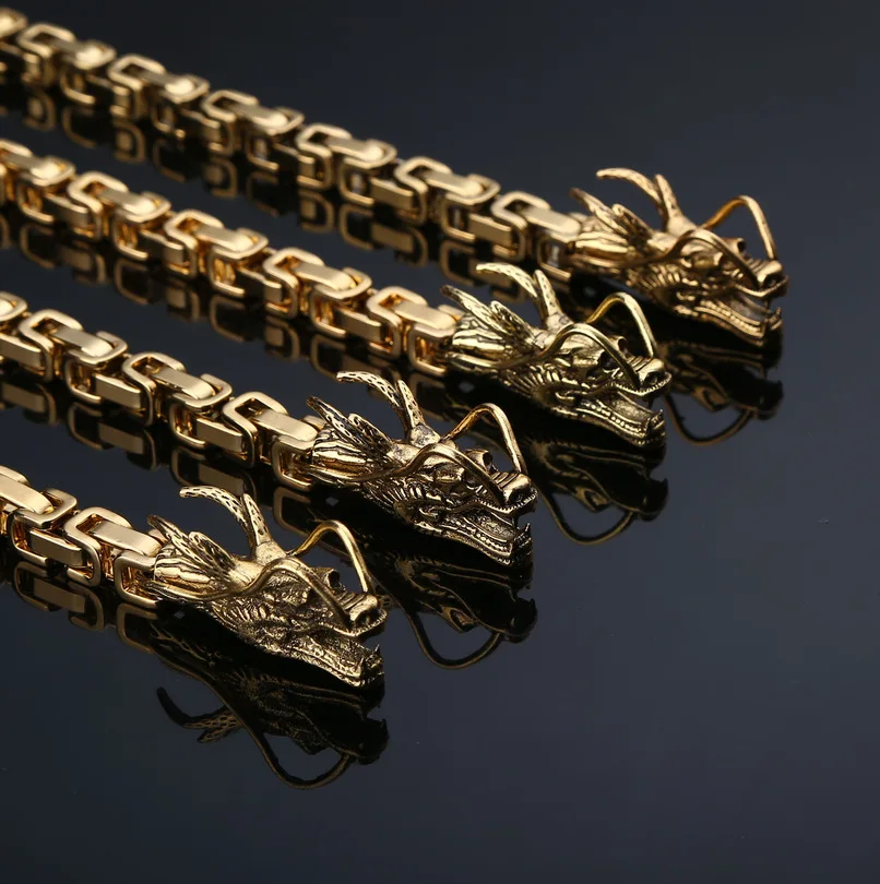 Нержавеющая сталь дракон ручной браслет хлыст коррозионная стойкость самообороны защита талии Висячие оружие Тактический Открытый инструмент - Цвет: Single Layer Gold